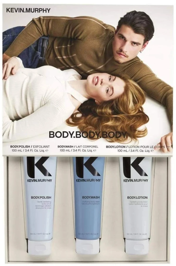 Set Kevin Murphy: Body Body Scrub, 100 ml + Body Hydrating Kūno prausiklis, 100 ml + Body Hydrating Losjonas kūnui, 100 ml