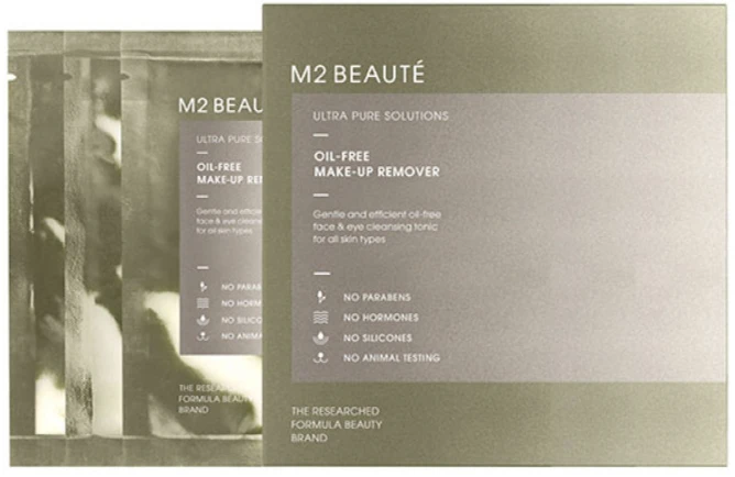 Set M2 Beaute Ultra Pure Solutions makiažo valiklis Wipes, 7 vnt.