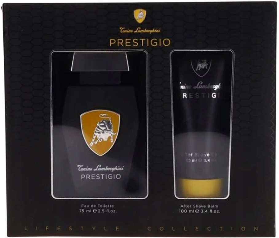 Setas Tonino Lamborghini: Prestigio Eau De Toilette vyrams, 75 ml + Prestigio Refreshing After-Shave balzamas, 100 ml