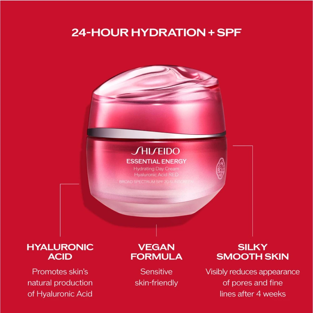 Shiseido Essential Energy Hydrating Day Kreminis SPF 20 dieninis veido kremas, 50 ml