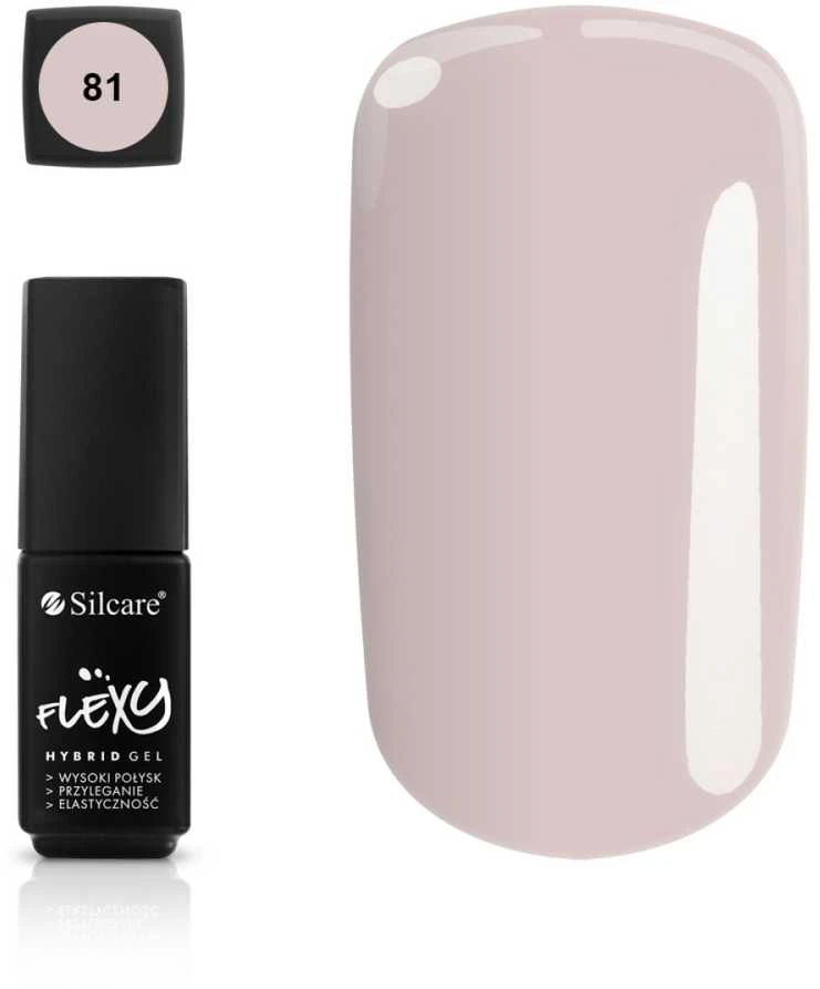 Silcare Flexy Hybrid Gel nagų lakas, 4.5 g, Spalvos numeris: 81