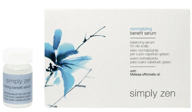 „Simply Zen“ normalizuojantis nenuplaunamas galvos odos serumas balansui atkurti, 12 vnt., 5 ml