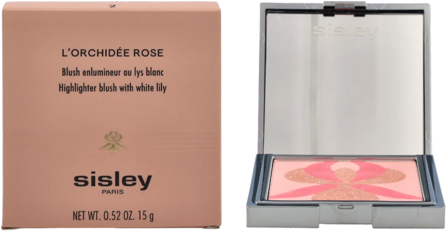 Švytėjimo suteikianti priemonė ir skaistalai Sisley Paris L'Orchidee, 15 g, spalva: Rose