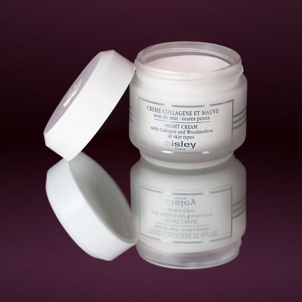 Sisley Night Kreminis with Collagen and Woodmallow veido kremas su kolagenu ir dedešvomis, 50 ml