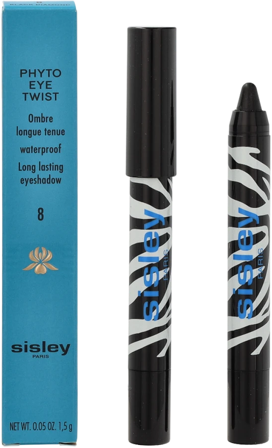 Sisley Phyto Eye Twist Atsparus vandeniui Long-Lasting Eyeshadow #08 Juodas Diamond, 1.5 g