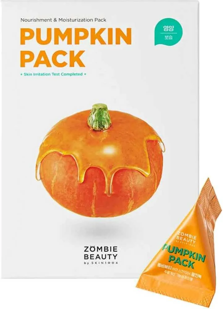 SKIN1004 maitininantis veido kaukė su moliūgų ekstraktu Zombie Beaty (Pumpkin Pack) 16 x 4 g