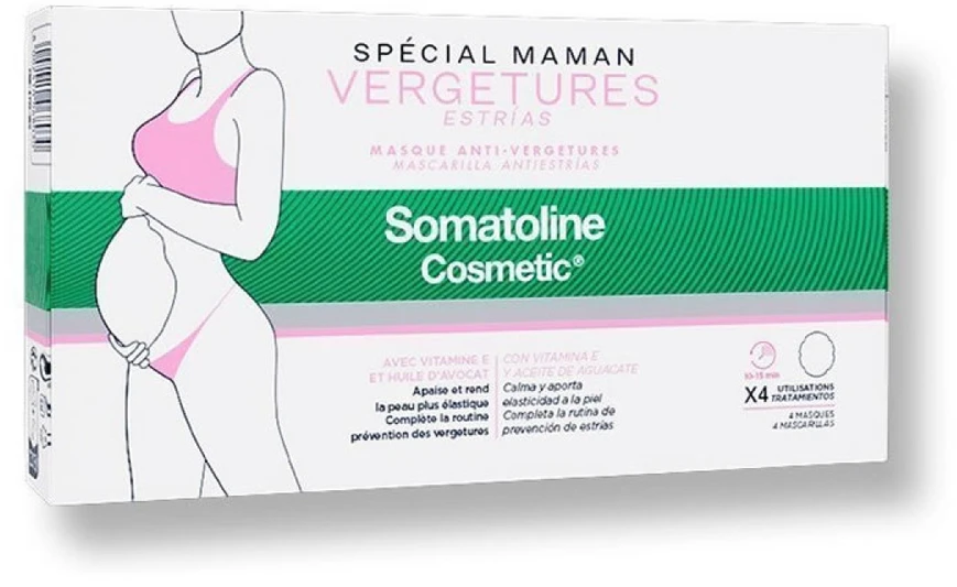 Somatoline Anti-Stretch Marks Special Mask for Moms kaukė nuo strijų, 4 vnt.