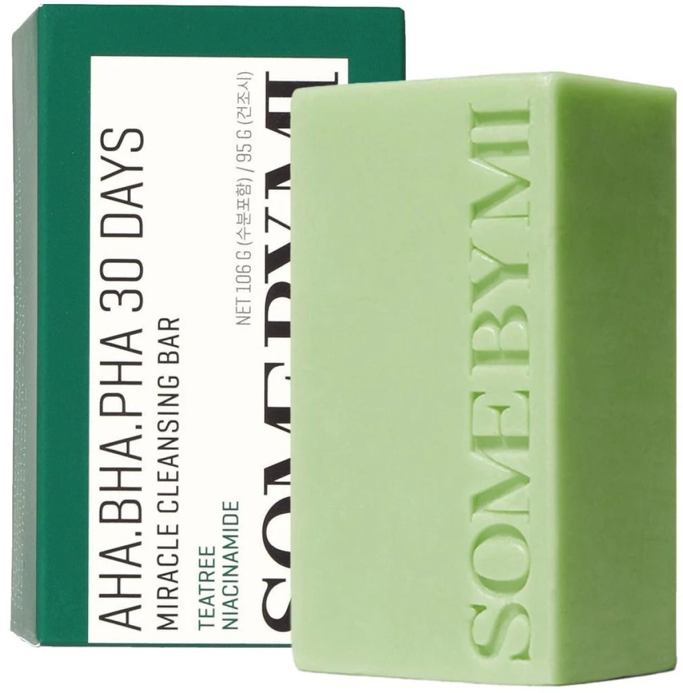 Some By Mi AHA BHA PHA 30 Days Miracle Cleansing Bar kietas prausiklis veidui su rūgštimis, 106 g