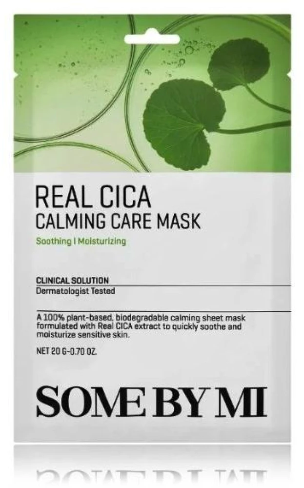 Some By Mi Real Cica Calming Care Mask raminanti veido kaukė jautriai odai, 20 g