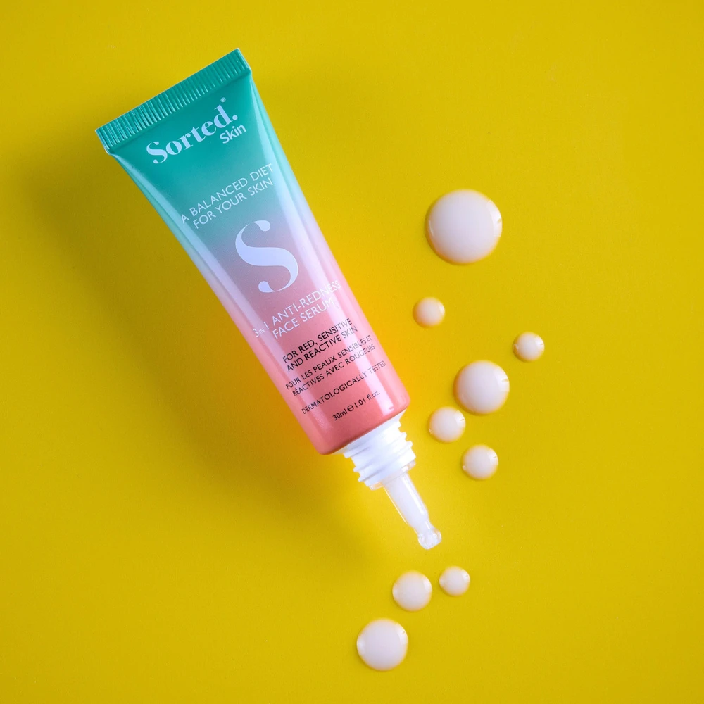 Sorted Skin 3 in 1 Anti-Redness Face Serum serumas raustančiai odai, 30 ml
