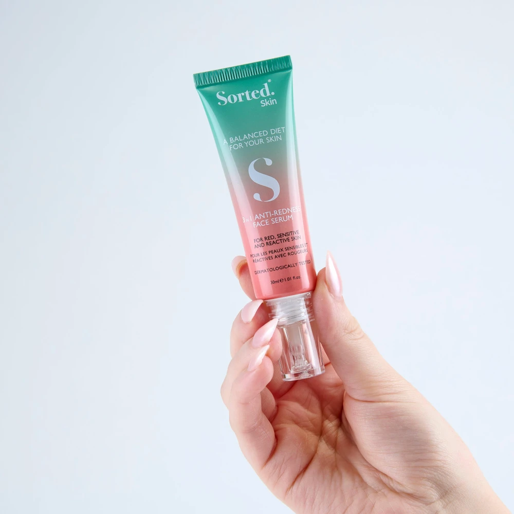 Sorted Skin 3 in 1 Anti-Redness Face Serum serumas raustančiai odai, 30 ml