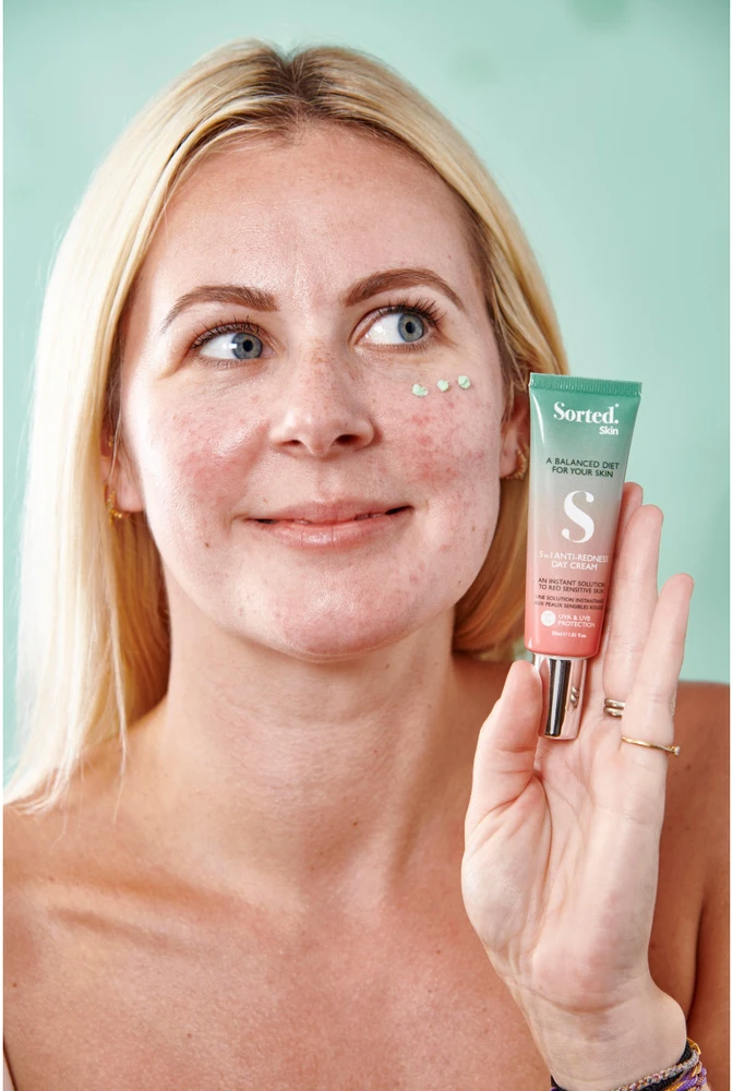 Sorted Skin 5 in 1 Anti-Redness Day Kreminis SPF 50 dieninis kremas raustančiai odai, 30 ml