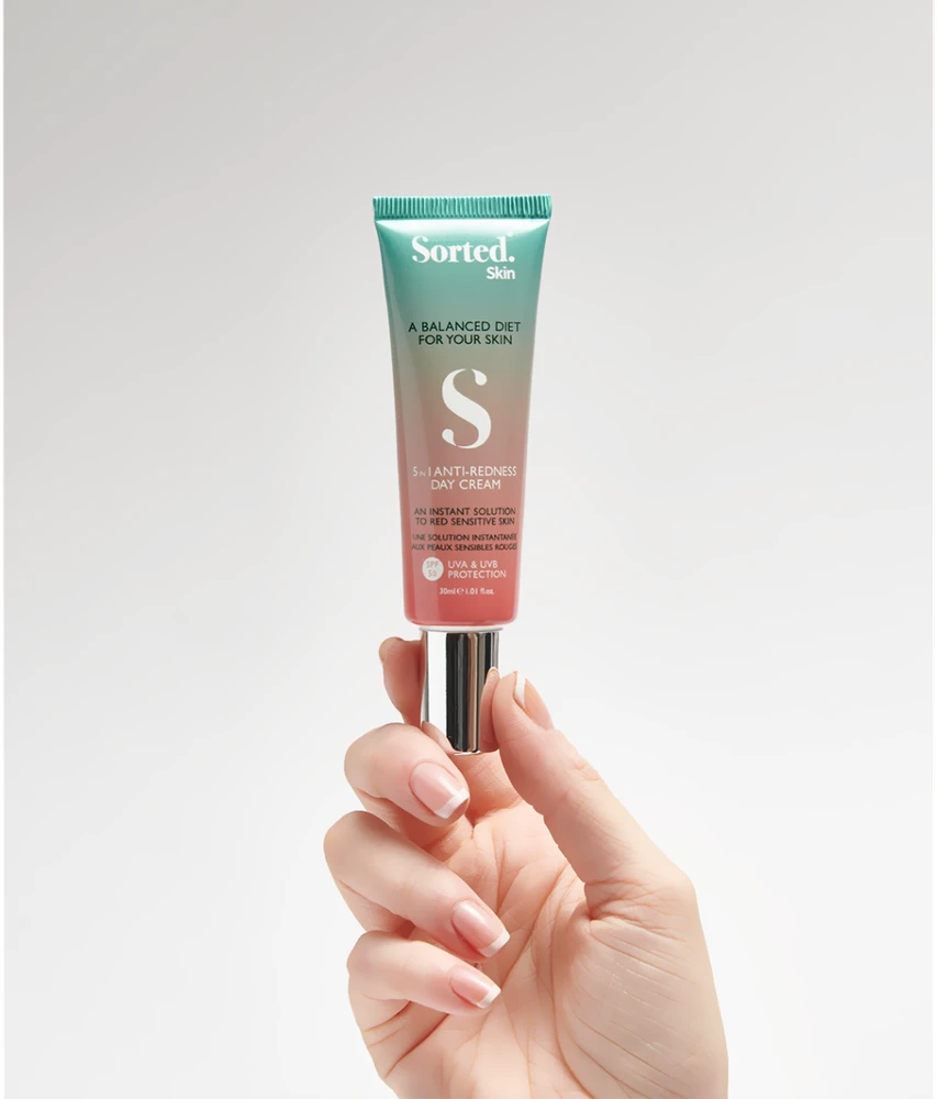 Sorted Skin 5 in 1 Anti-Redness Day Kreminis SPF 50 dieninis kremas raustančiai odai, 30 ml