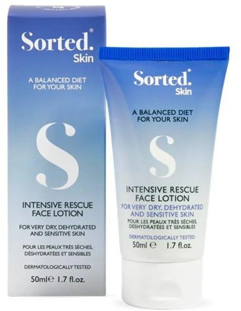 Sorted Skin Intensive Rescue Face Lotion intensyvaus poveikio veido losjonas jautriai odai, 50 ml