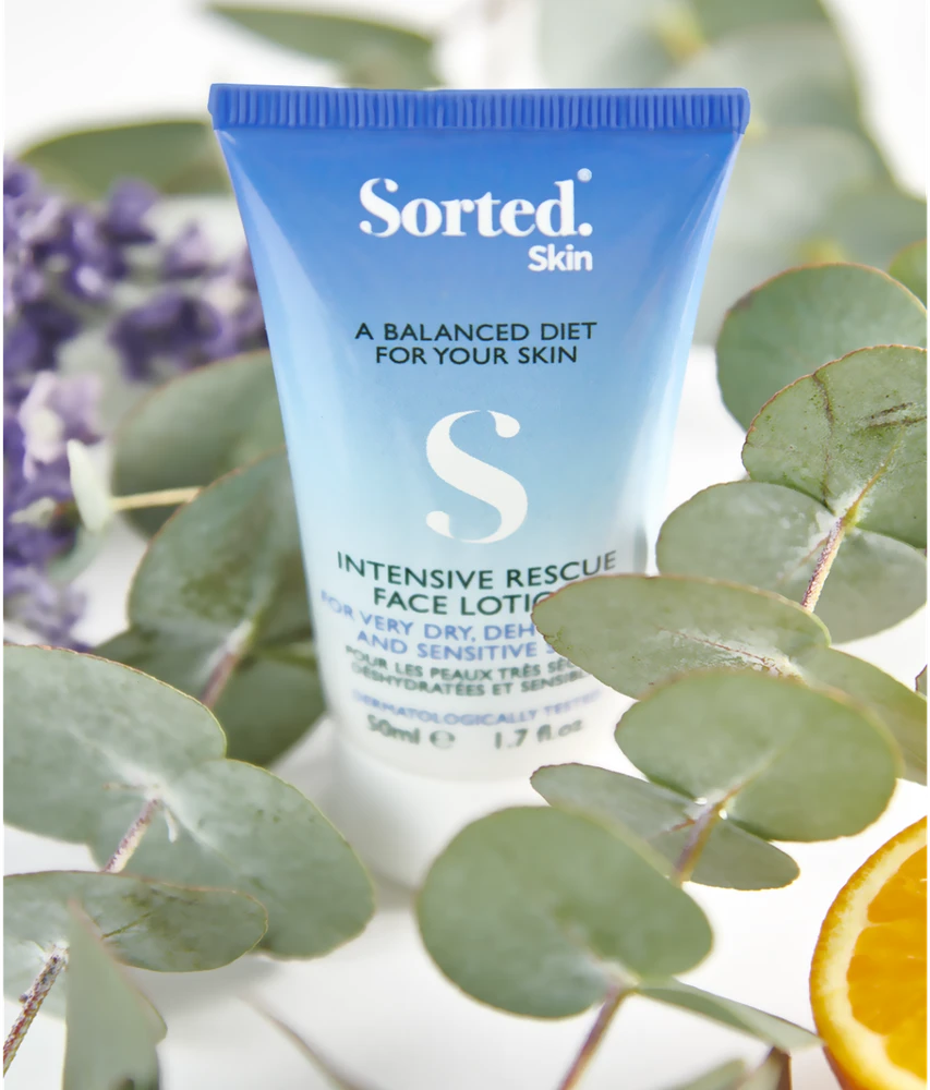 Sorted Skin Intensive Rescue Face Lotion intensyvaus poveikio veido losjonas jautriai odai, 50 ml