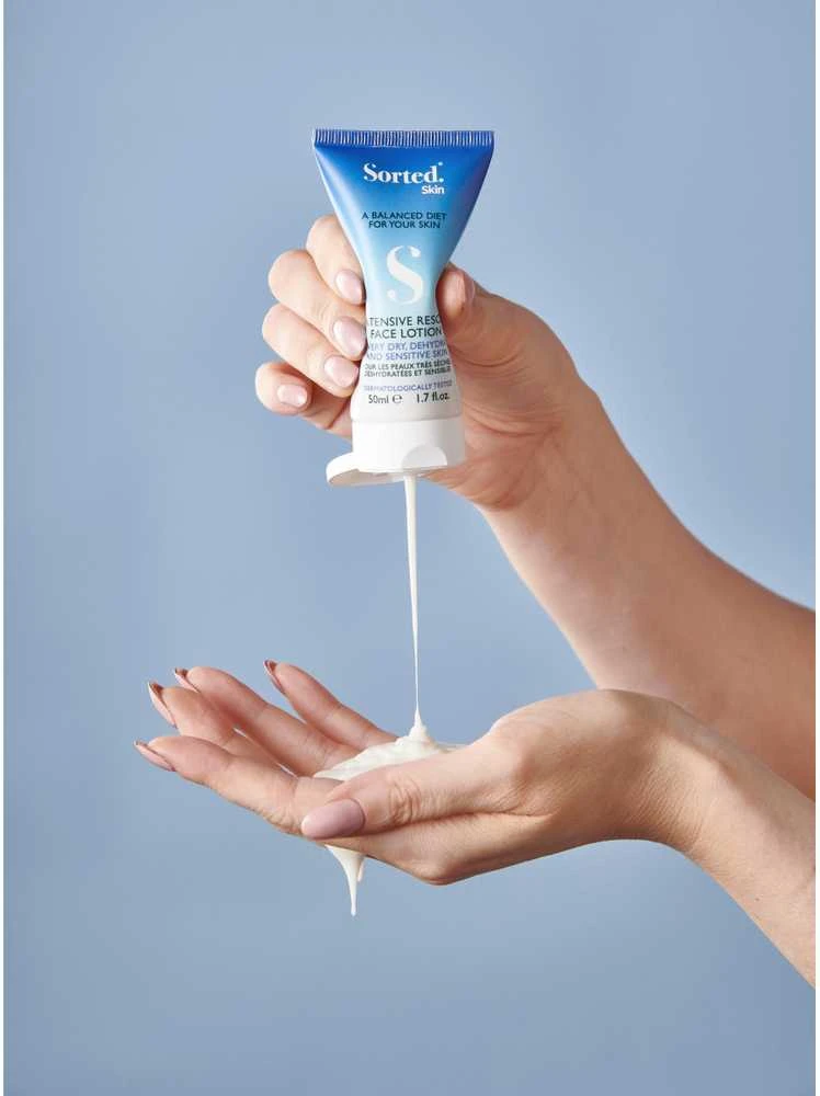Sorted Skin Intensive Rescue Face Lotion intensyvaus poveikio veido losjonas jautriai odai, 50 ml