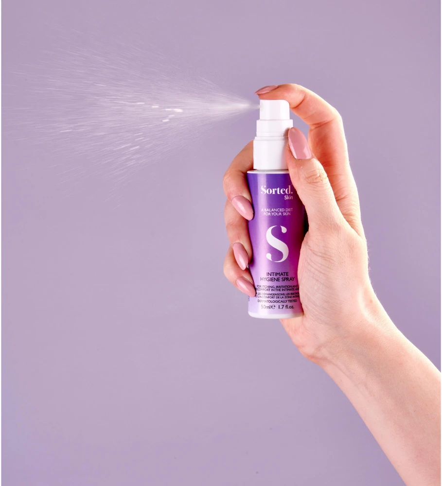 Sorted Skin Intimate Hygiene Purškiklis intymios higienos purškiklis su prebiotikais, 50 ml