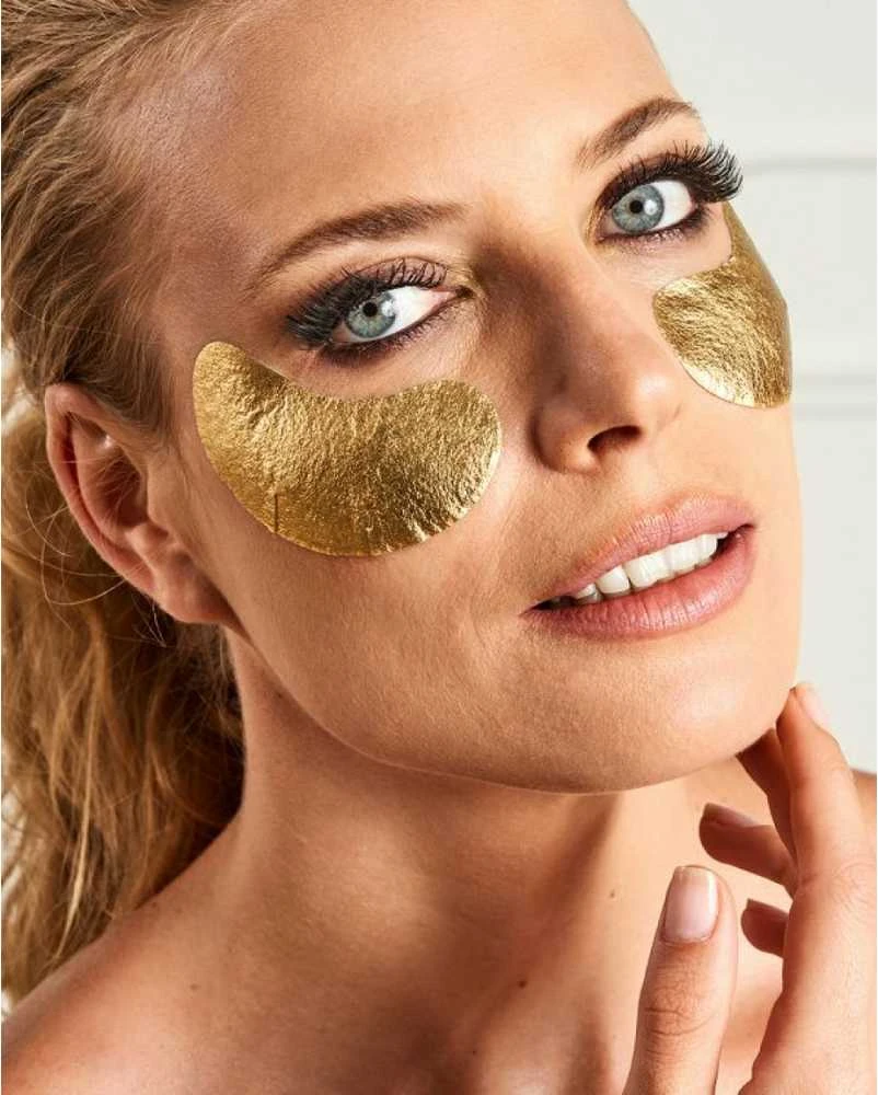Stangrinamoji paakių kaukė Iroha Nature Gold Anti-age, folijinė, su 24K auksu ir kolagenu, 2 vnt.