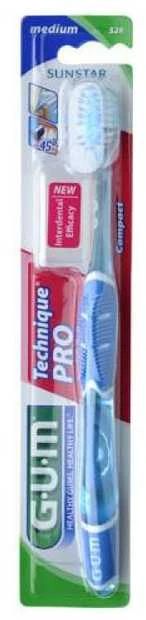 "Sunstar Gum Medium Technique Pro" dantų šepetėlis Compact