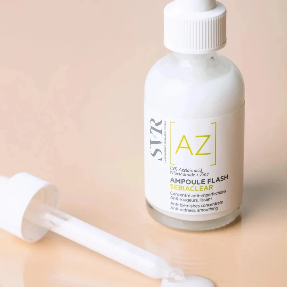 SVR Sebiaclear Ampoule Flash koncentruotas veido serumas su azelaino rūgštimi, 30 ml