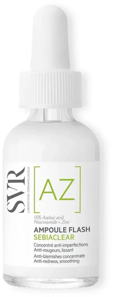 SVR Sebiaclear Ampoule Flash koncentruotas veido serumas su azelaino rūgštimi, 30 ml