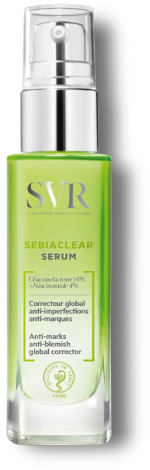 SVR Sebiaclear Anti-Ageing Adult-Acne Serumas veido netobulumus koreguojantis veido serumas, 30 ml