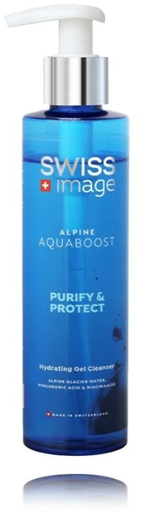 Swiss Image Alpine Aquaboost Purify & Protect Hydrating Gel Valiklis gelinis veido prausiklis, 200 ml