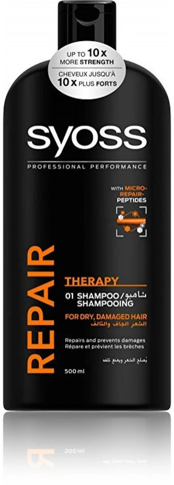 Syoss Atstatomasis Therapy Šampūnas atkuriamasis šampūnas sausiems ir pažeistiems plaukams, 500 ml