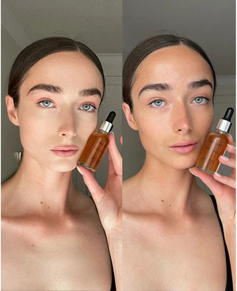 Tan-Luxe The Face Self-Tan Drops Medium / Dark savaiminio įdegio lašai veido odai, 30 ml