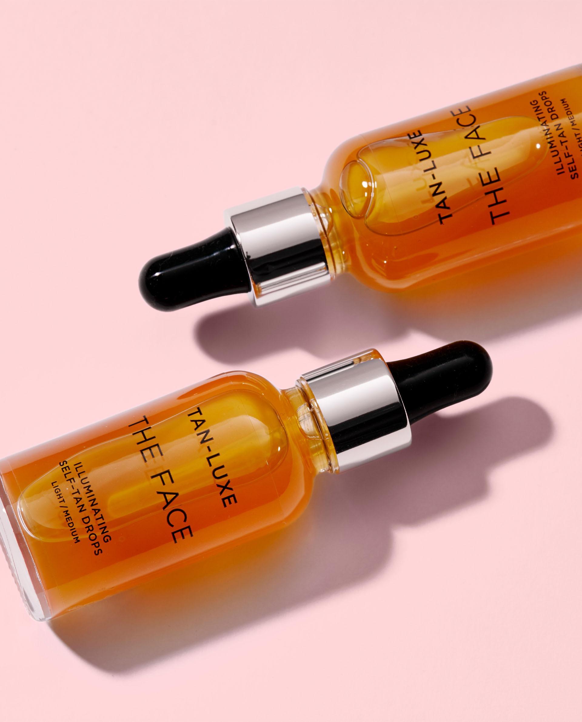 Tan-Luxe The Face Self-Tan Drops Medium / Dark savaiminio įdegio lašai veido odai, 30 ml
