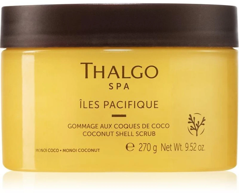 Thalgo Iles Pacifique Coconut Shell Scrub kūno šveitiklis su kokoso kevalais ir jūros druska, 270 g