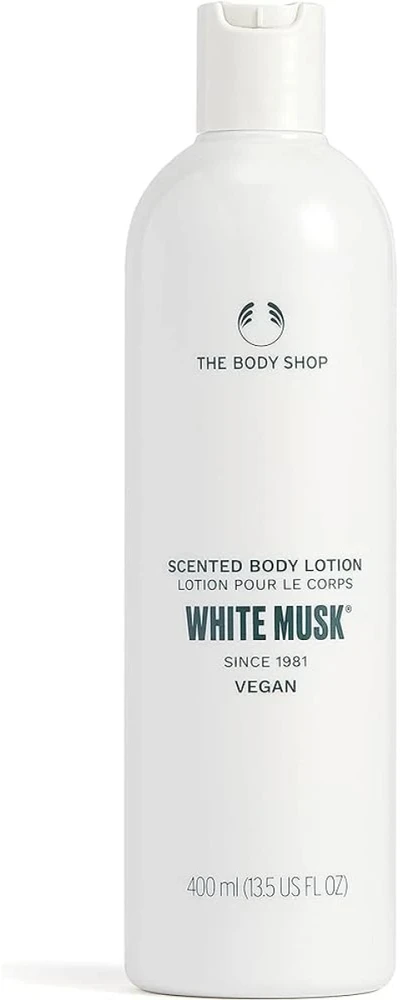 The Body Shop Baltas Musk kūno losjonas, 400 ml