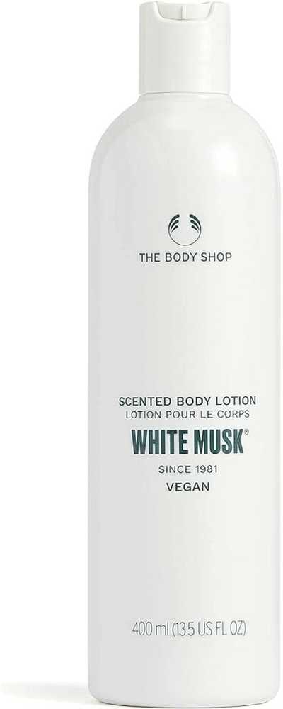 The Body Shop Baltas Musk kūno losjonas, 400 ml