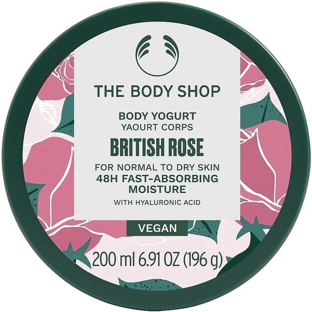 „The Body Shop“ kūno jogurtas su britiškomis rožėmis, 200 ml