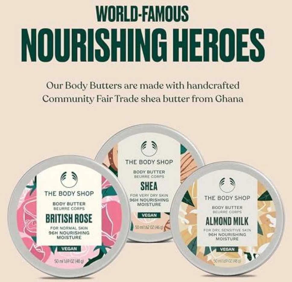 The Body Shop Body Butter Trio Set kūno sviestų rinkinys, 3 x 50 ml