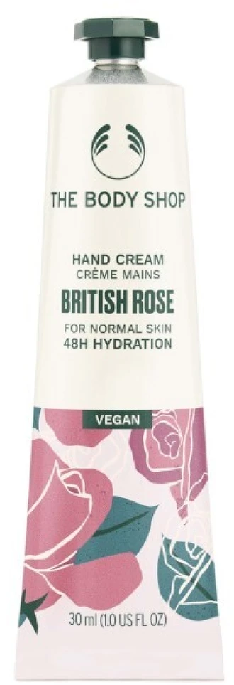 „The Body Shop“ drėkinamasis rankų kremas „British Rose“ (rankų kreminis), 100 ml