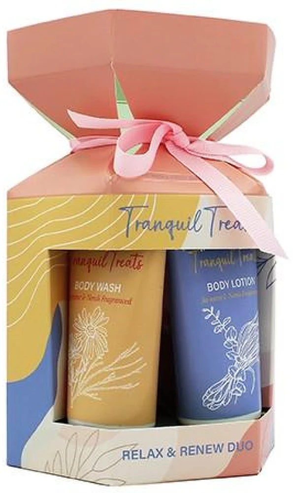 The Indulgent Bathing Co. Tranquil Treats SET (Wash 50 ml + BL 50 ml + Sponge)
