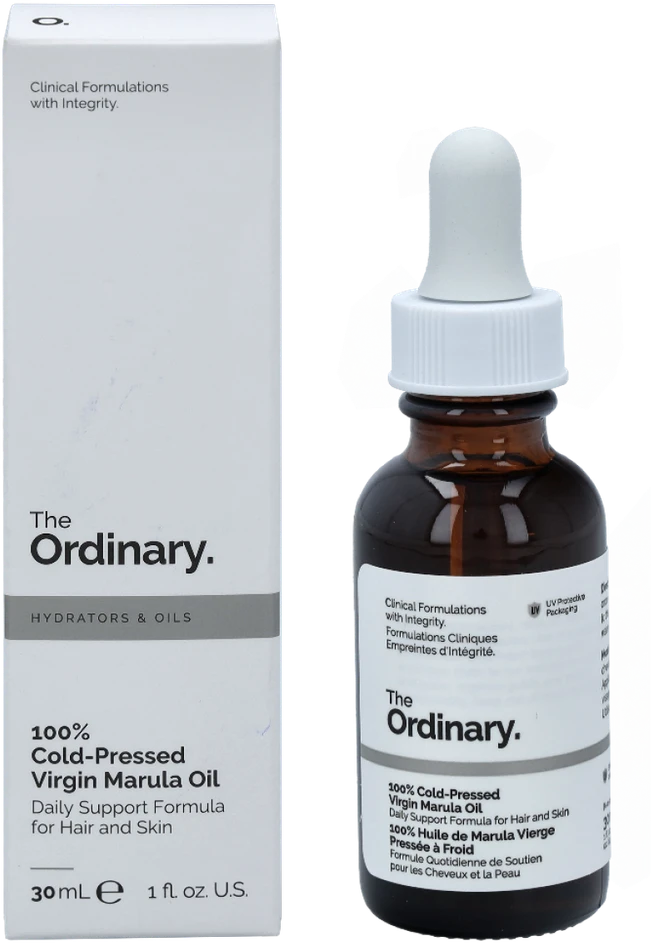 The Ordinary 100% Cold-Pressed Virgin Marula Oil šalto spaudimo marula aliejus odai ir plaukams, 30 ml