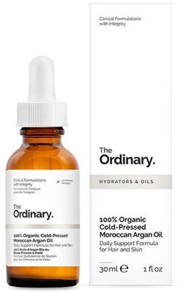 The Ordinary 100% Organic Moroccan Argan Oil 100% tyras, šalto spaudimo Maroko argano aliejus, 30 ml