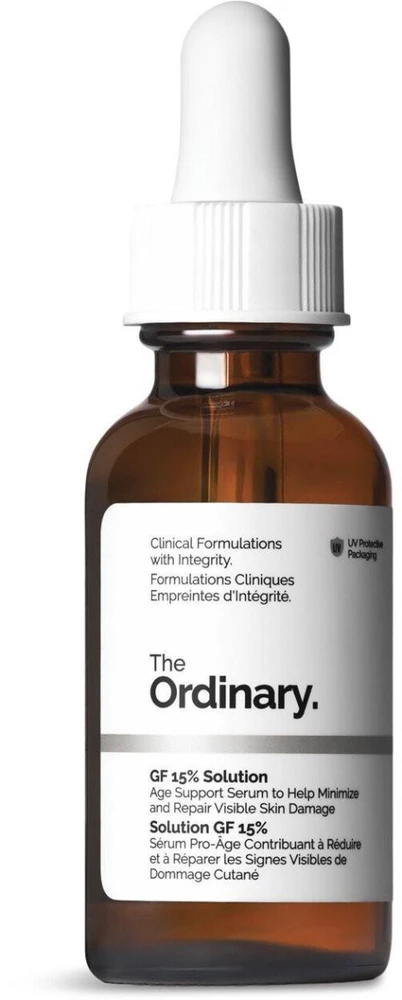 The Ordinary GF 15% Solution senėjimo požymius mažinantis serumas veidui, 30 ml