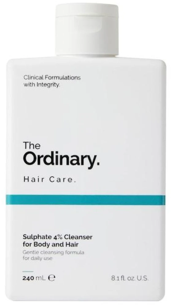 The Ordinary Sulphate 4% Hair Care Valiklis For Hair And Body prausiklis kūnui ir plaukams, 240 ml