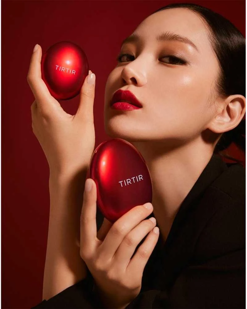 Tirtir Mask Fit Raudona Cushion SPF 40 PA++ makiažo pagrindas-pagalvėlė, atspalvis: 43N Deep Cocoa, 18 g