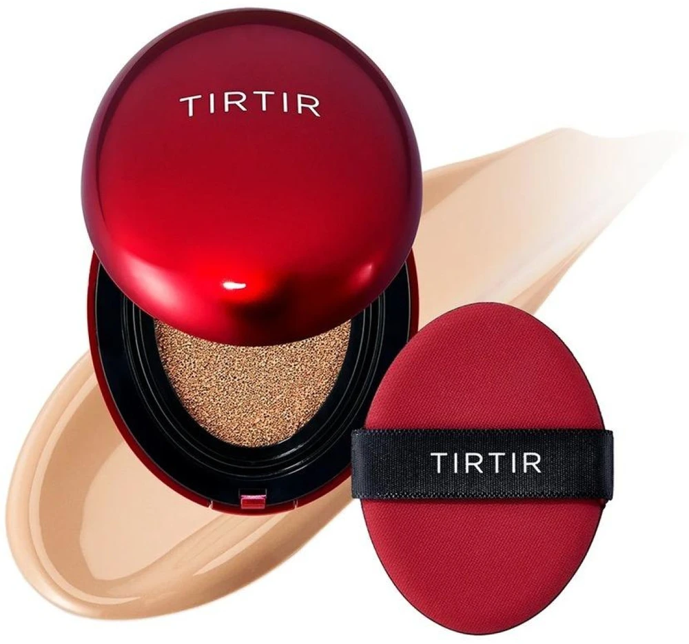Tirtir Mask Fit Raudona Mini Cushion Foundation makiažo pagrindas-pagalvėlė, atspalvis: 25N Mocha, 4.5 g