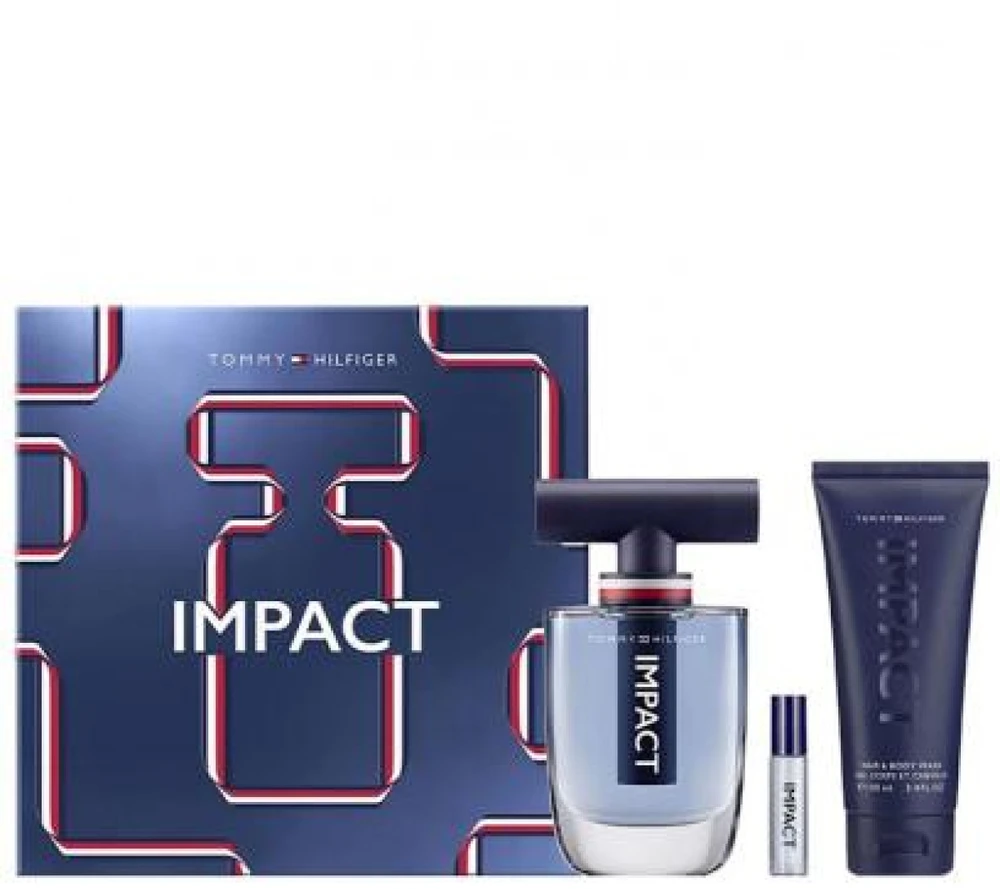Tommy Hilfiger Impact rinkinys vyrams (EDT, 100 ml + dušo želė, 100 ml + EDT, 4 ml)
