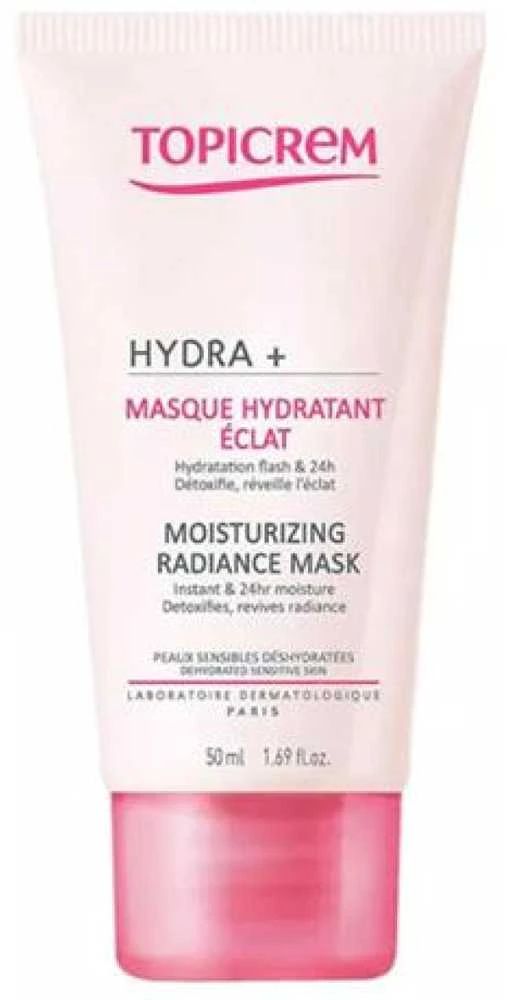Topicrem HYDRA+ Moisturizing Radiance Mask drėkinamoji veido kaukė jautriai odai, 50 ml