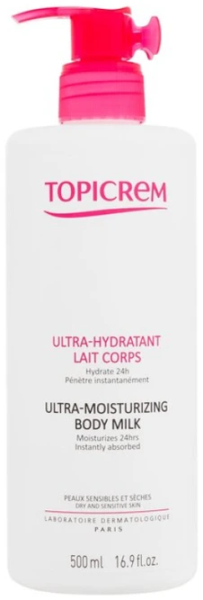 Topicrem Ultra-Moisturizing Body Milk drėkinamasis kūno pienelis, 500 ml