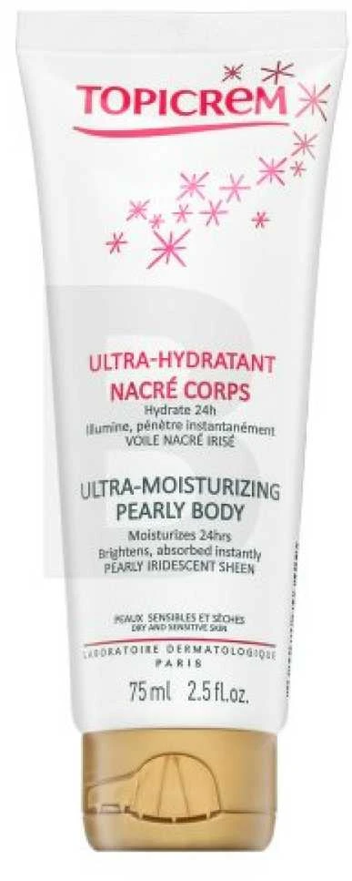 Topicrem Ultra-Moisturizing Pearly Body drėkinamasis kūno kremas sausai ir dehidratuotai odai, 75 ml