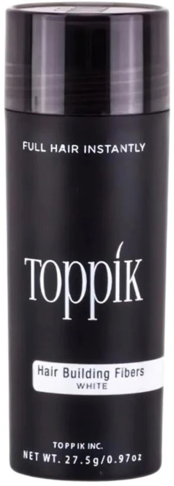 Toppik Hair Building Fibers atspalvį suteikianti priemonė plaukams, atspalvis: Baltas, 27.5 g