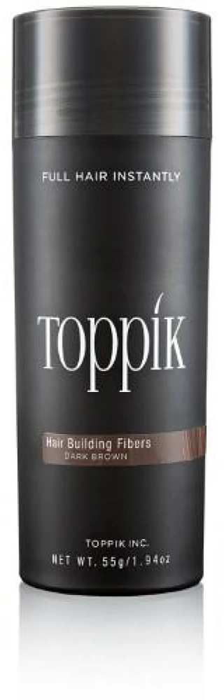 Toppik Hair Building Fibers atspalvį suteikianti priemonė plaukams, atspalvis: Dark Brown, 55 g