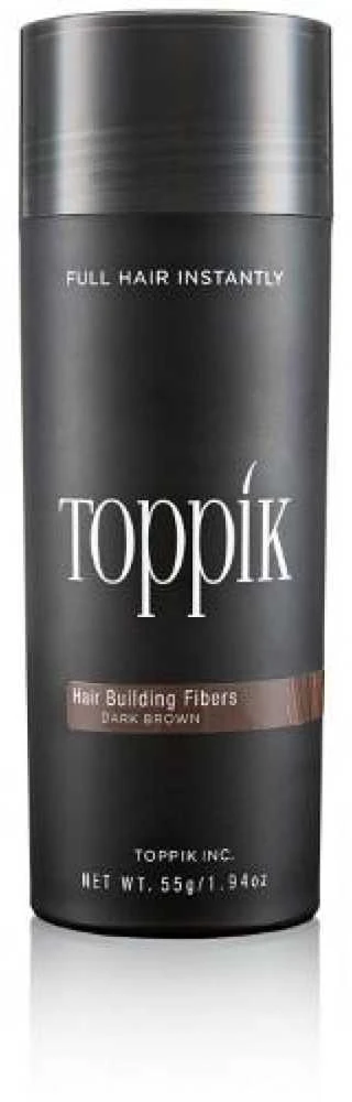 Toppik Hair Building Fibers atspalvį suteikianti priemonė plaukams, atspalvis: Dark Brown, 55 g